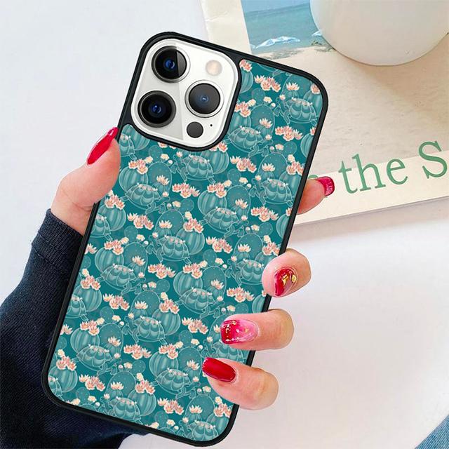 Акварельные Суккуленты Кактусы Ракушка Для iPhone 17 Air 15 16 14 13 12 Pro Max 11 Pro Max Plus Чехол для Телефона