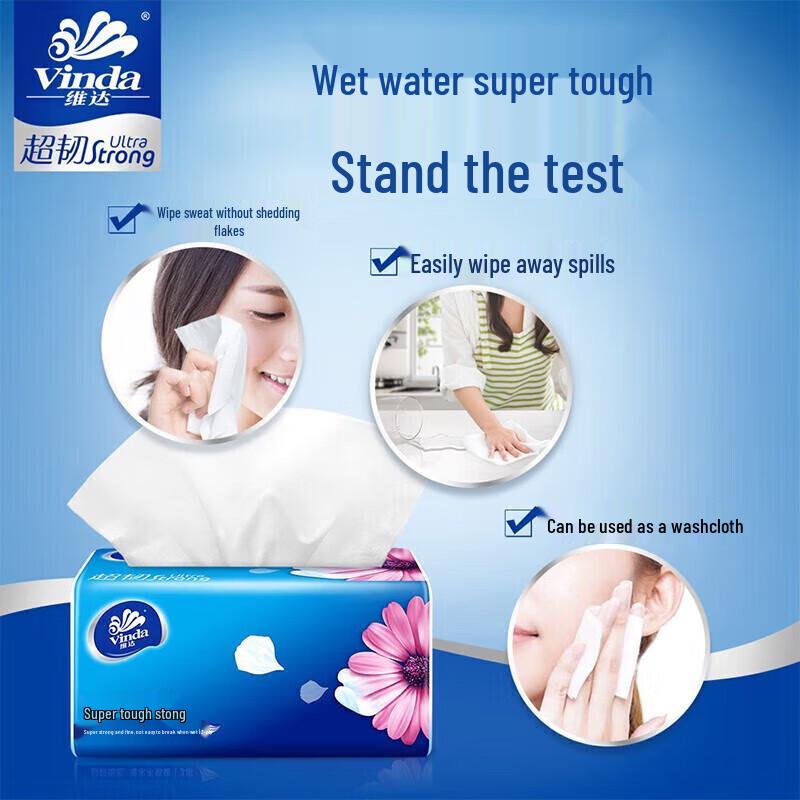 Vinda Ultra-Tough 3-Ply Facial Tissues, 24 Packs