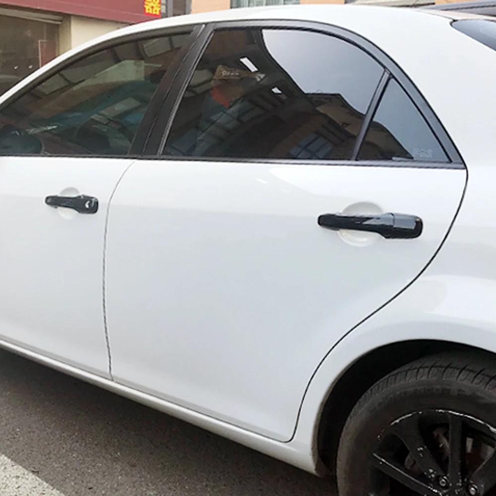 For Ford Edge Mustang For Mercury Milan For Lincoln MKZ Zephyr Carbon Fiber Printed Exterior Side Door Handle Cover Trim Frame