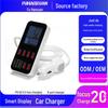 8-Port USB Car Charger with PD5V1A and QC3.0