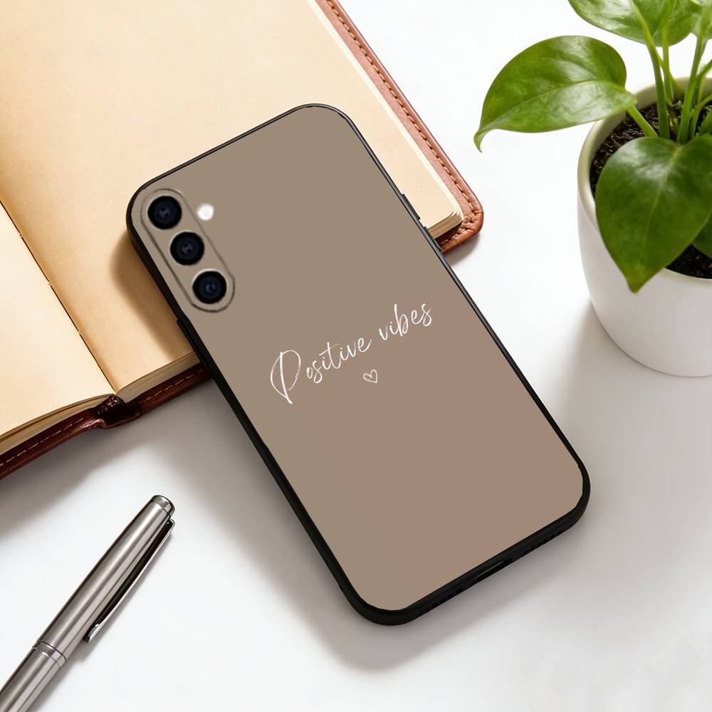 Минималистичный чехол для телефона Черный силикон Мягкий Для Samsung Galaxy A73,A72,A71,A70,A53,A52,A51