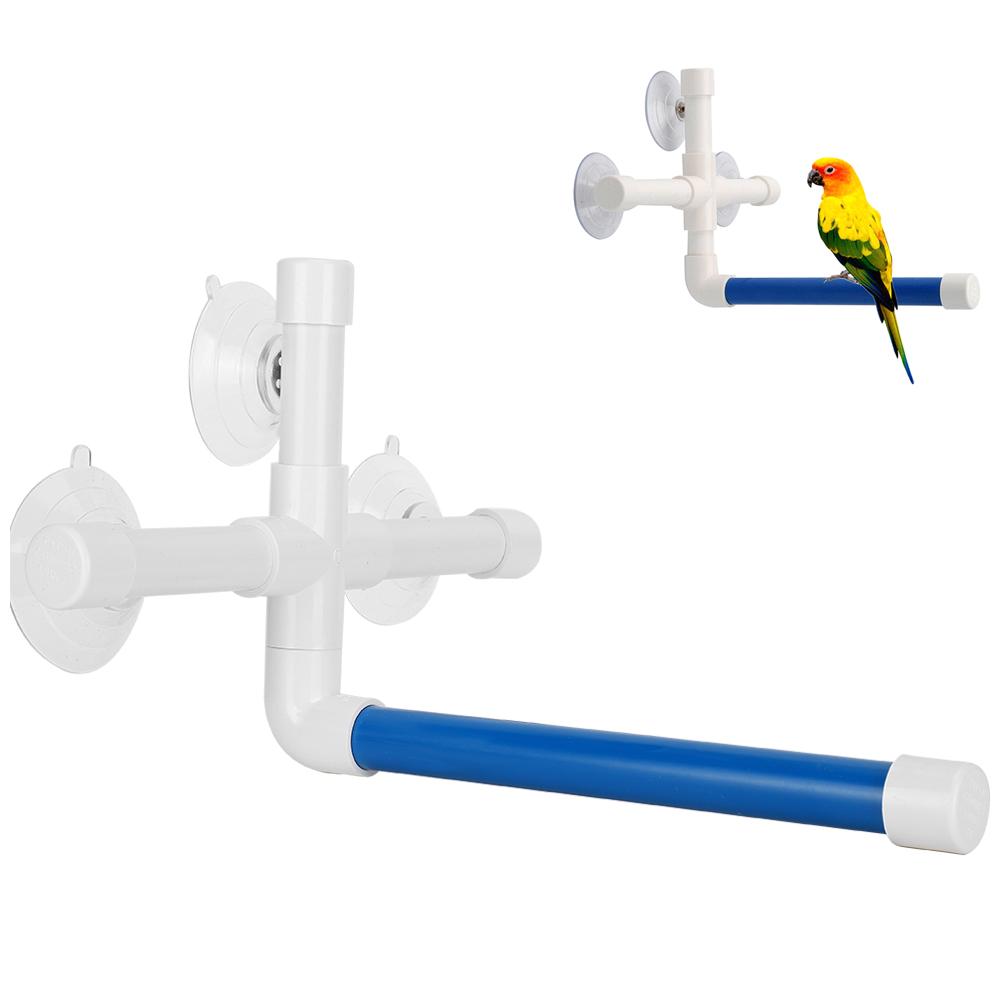 Parrots Shower Standing Rod Pet Bird Firm Shape Perch with Suction Cup Bathing Supplies