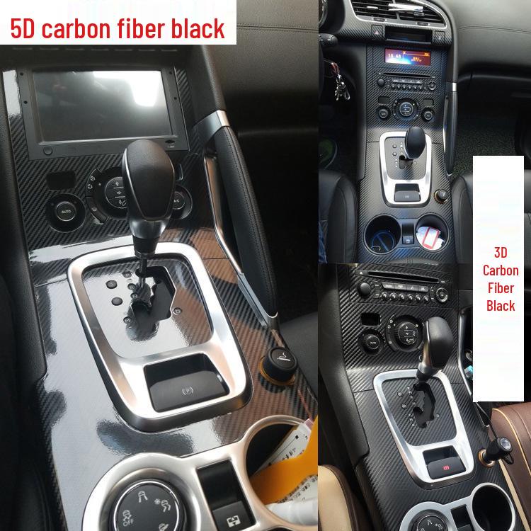 Наклейка на консоль переключения передач из углеродного волокна для Peugeot 3008