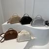 Simplicity Trendy Saddle Shoulder Bag Women PU Leather Crossbody Bag Simple Solid Color Messenger Bag Designer Handbags
