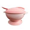 1 Set Suction Bowl with Spoon Eco-friendly Safe Long-lasting Smooth Edge Diet Training Polypropylene Suction Cup Baby Cutlery Bowl Household Supply
