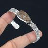 Halloween Deal 925 Silver Pear Bronzite Gemstone Elegant Handmade Wife Bangle