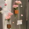 Solid Wood Refrigerator Sticker Test Tube Vase Creative Daily Home Decoration Wooden Flower Bottle Simple Magnetic Suction Craft