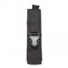 Clip-On MOLLE Tactical Flashlight Pouch Set for Waist or Backpack