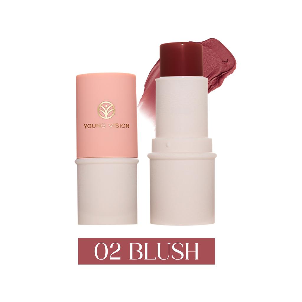 YOUNG VISION Single Blush Highlight Stick Multi-Functional Lazy Stick Solid Lipstick Rouge