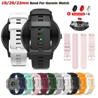 18 мм 20 мм 22 мм ремешок для часов Garmin Venu 3/3s/2/2s силиконовые ремешки для часов ремешок для Garmin Vivoactive 3/4/4s/Forerunner 245 Bands