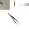 Steel Stainless Ceramic Pointed Tip Tweezer Heat Resistant Antistatic Antiacid