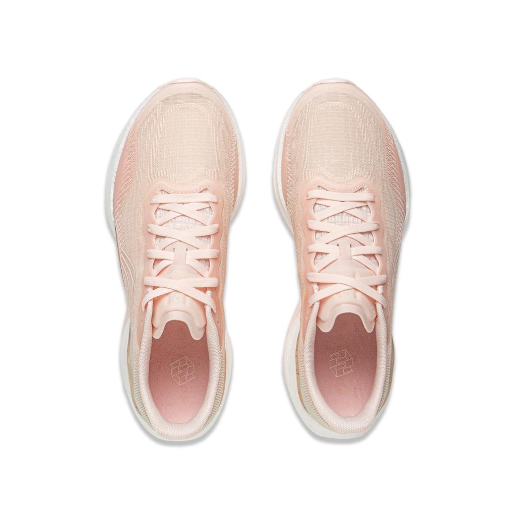 Li Ning Детские беговые тканевые универсальные удобные кроссовки с низким верхом Детские кроссовки Светло-персиковый Ледяной-зеленый YKFV120-4