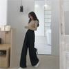 Sexysexy Spring Autumn Female Solid Wide Leg Pants Women Full Length Pants Ladies High Quality Simple Casual Straight Pants