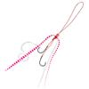 HAYABUSA SE166 Musou Red Sea Bream Free Slide Tie Hook Set Straight Curly 4 Keimura Pink Glow & No. # 1