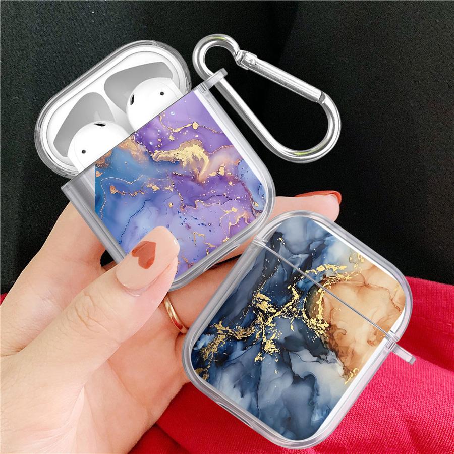 Цветочный Мраморный Прозрачный Чехол для Наушников Чехол Для Airpods 3 Pro 1 Pro3 2 Pro2 4