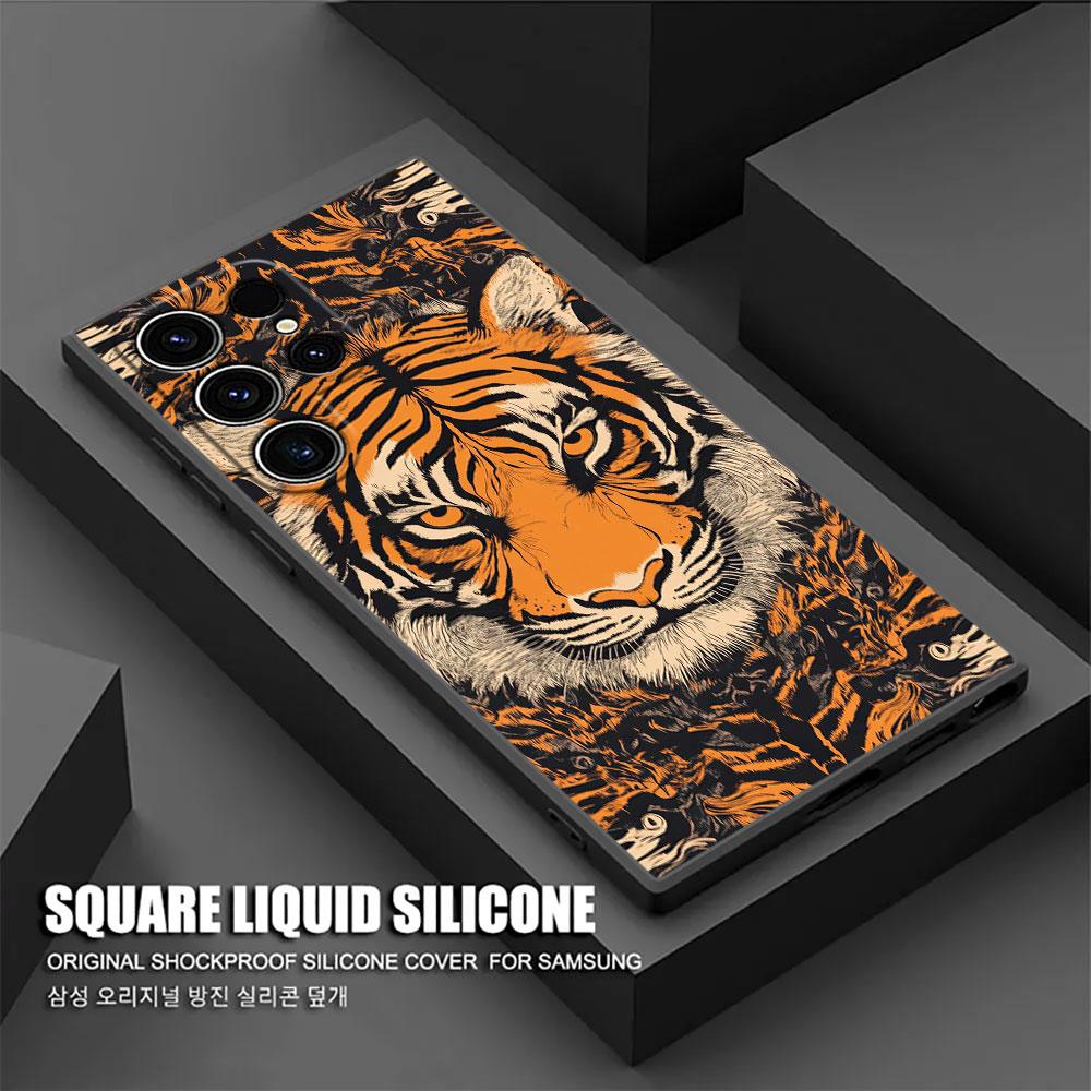 Силиконовый чехол Волк Лев Кот S26Ultra для Samsung Galaxy S26 S25 S24 S23 S20 S21 FE S22 Ultra Plus 5G Чехлы Мягкая Крышка для Телефона