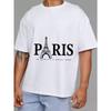 Хлопковая футболка белая с графикой Эйфелевой башни и текстом Paris Is Always A Good Idea Повседневная одежда для мужчин и женщин