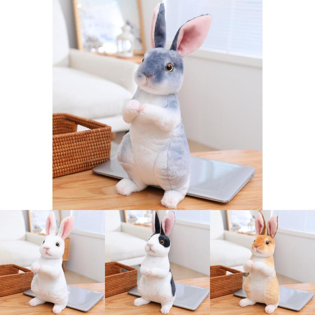 Adorable Realistic Plush Rabbit Doll For Easter Celebration Soft Cuddly Bunny Toy