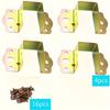 20шт(4set) Прочные металлические кронштейны для поддержки балок кровати - Утолщенные для стабильной фиксации мебели, для домашнего и офисного использования