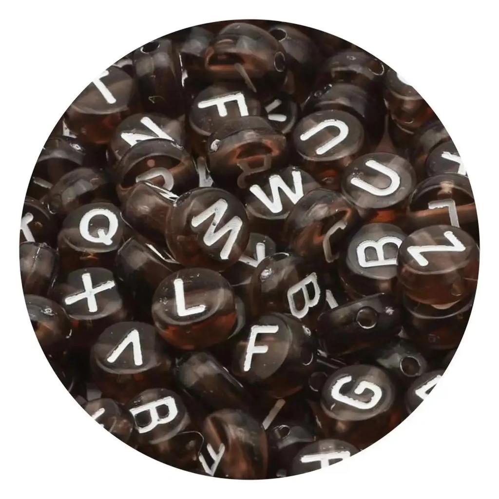 100/200/300/500pcs Acrylic Letter Beads Round Loose Spacer Alphabet Beads For Jewelry Making DIY Handmade Bracelet Accessories