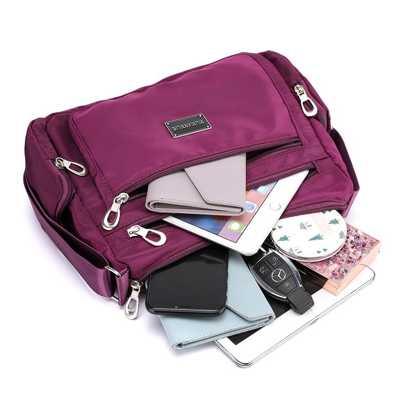 2024 Женская многослойная вместительная легкая сумка Oxford — наплечная, через плечо или рюкзак