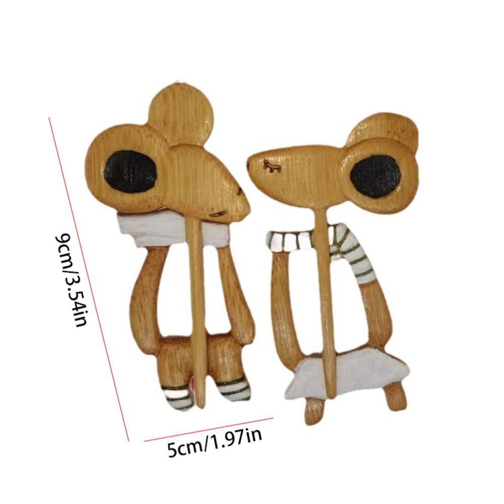 Милая брошь-значок в виде животного, свитер, щенок, котенок, пряжка для шарфа, ретро, деревянная, для вечеринки