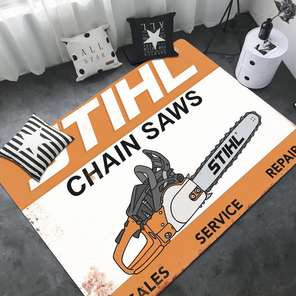 Коврик придверный с логотипом Stihl, Детская комната, Украшение спальни, Балкон, Противоскользящий коврик, Гостиная, Бытовые ковры