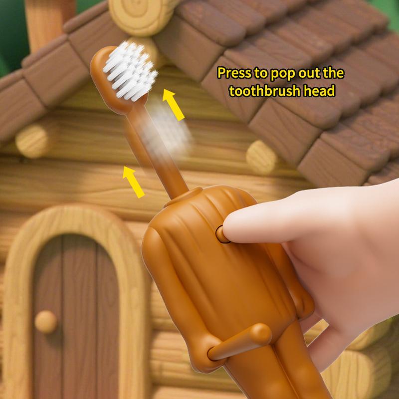 Милая аниме-зубная щетка Tung Tung Tung Sahur Итальянская зубная щетка для мозга для мальчика девочки Новогодний подарок Сувениры для вечеринки