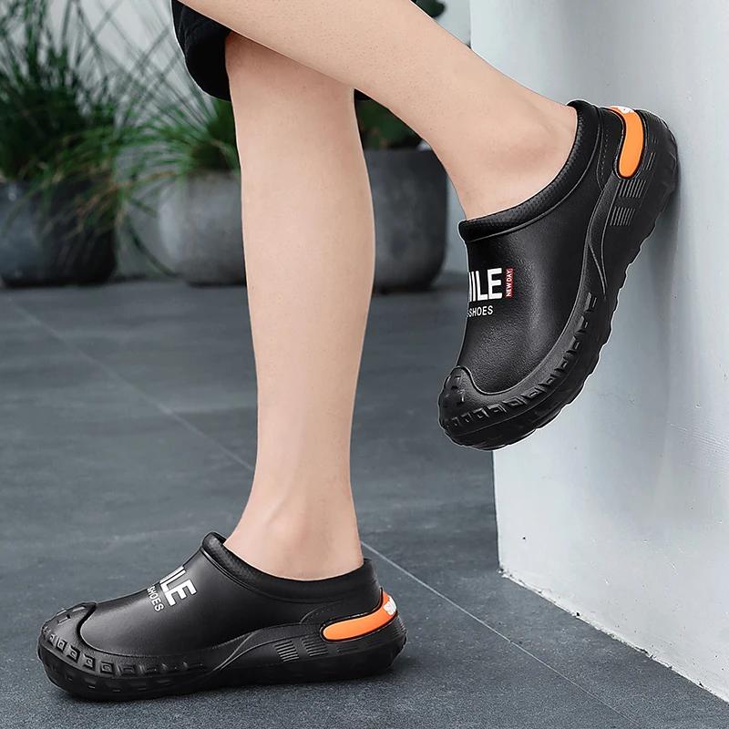 Fashion Hot Sale Men's Shoes Winter Kitchen Working Slippers Platform Shoe for Men Casual Slip-on Driving Chef Mans Slipper Main Push