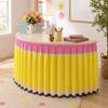 Elastic Edge Pencil Ruffled Table Skirt School Stationery Theme Table Hide Cloth Teacher Supplies