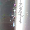 Crystal Wind Chime Rainbow Maker Sun Catcher Star Moon Sun Shape Home Garden Courtyard Hanging Wind Chime Festival Decoration