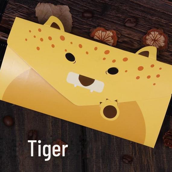 Детская поздравительная открытка с мультяшными животными и конвертом на День благодарения, день рождения или праздник