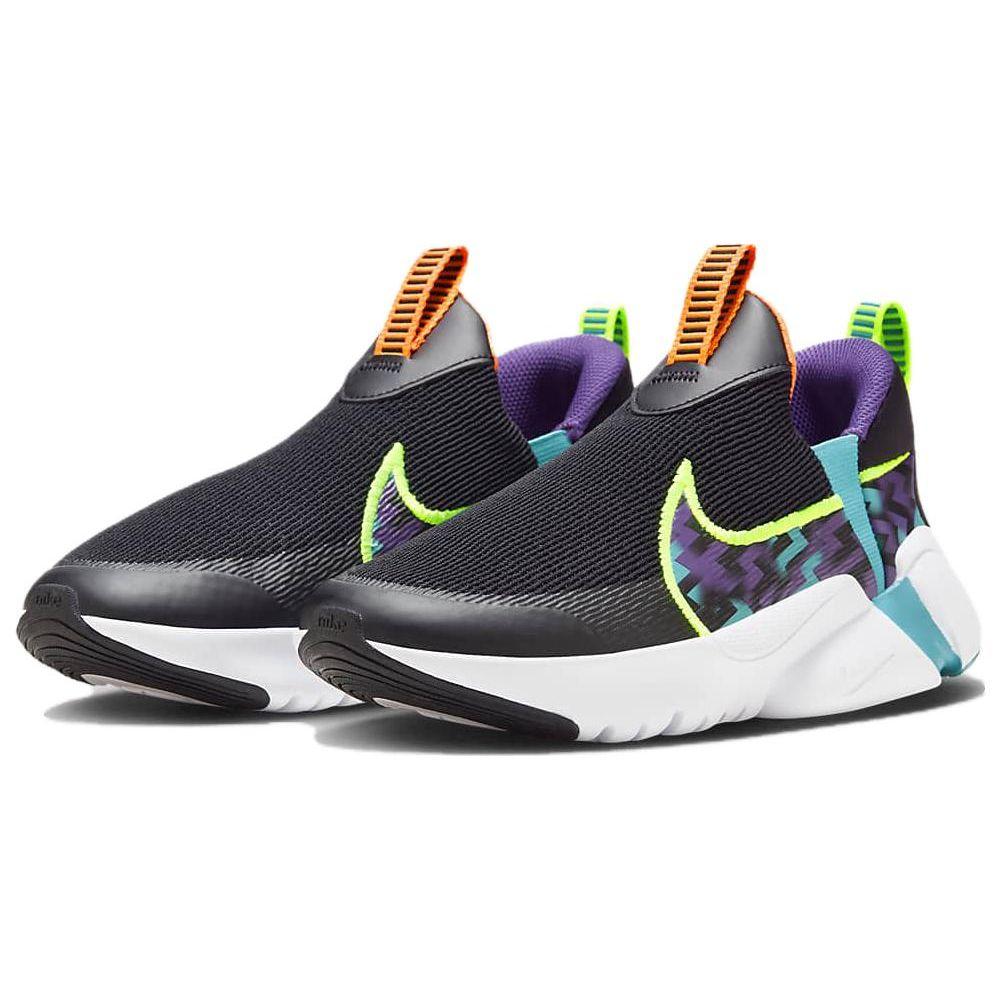 Nike Flex Plus 2 Next Nature SE GS Black Nebula Blue Детские кроссовки Dream-Purple Fluorescent-Yellow FB2354-001