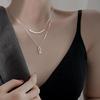 925 Silver-Plated Layered Summer Necklace - Minimalist & Versatile Clavicle Chain for Women (2021 Design)