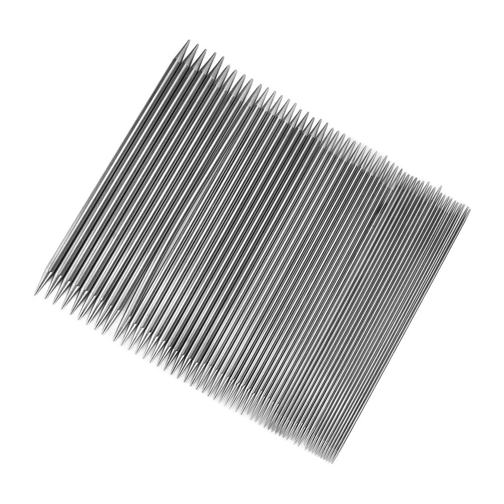 55pcs Double Pointed Knitting Needle Stainless Steel Sweater Weaving Pins Set for Beginner