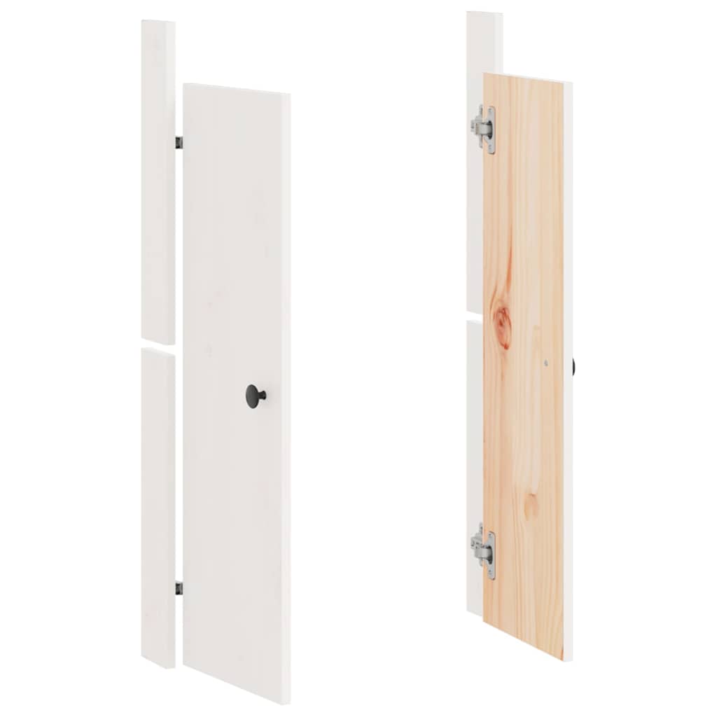 Outdoor Kitchen Doors MEPPEL White 50x9x82 cm Solid Pine Wood