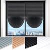 Simple Adhesive Window Shades Non-woven Fabric Pleated Zebra Blinds Roller Room Blackout Curtain For Bedroom Living Room Balcony