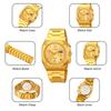 Skmei New Design Quartz Wristwatches Men Golden Stainless Steel Watch Date Functions Luxury Clock Man