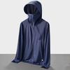 Солнцезащитная одежда Куртка мужская женская с капюшоном и длинным рукавом на молнии из ледяного шелка для защиты от ультрафиолета