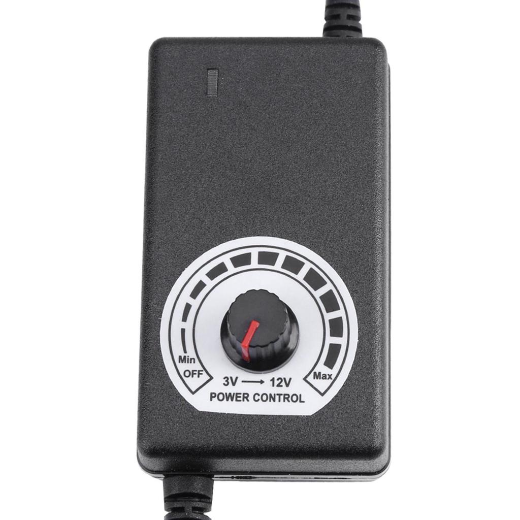 Регулируемый адаптер питания переменного тока в постоянный 110-240 В, переключатель регулятора скорости двигателя, 3-12 В 2 А с вилкой США