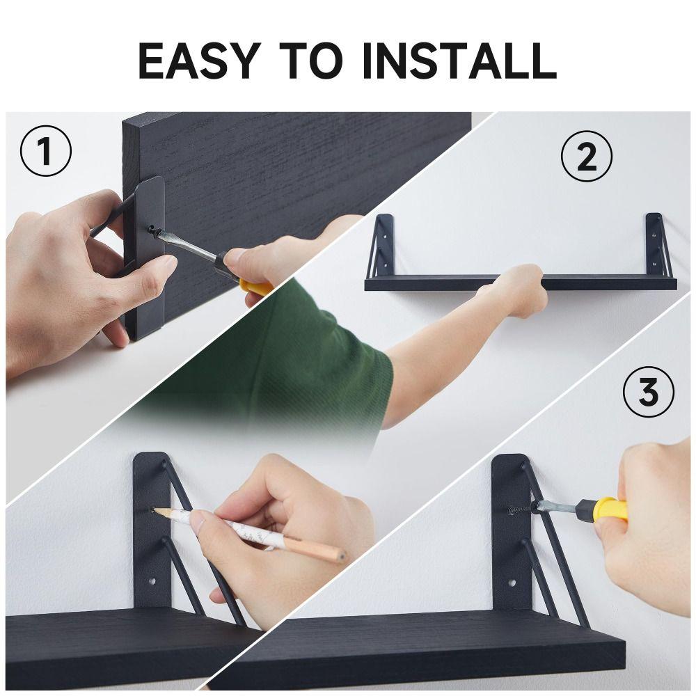 Прочные подвесные полки экономят место Подвесные полки для стены Простая полка для хранения Настенный декор