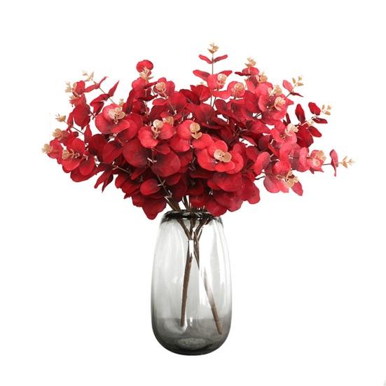 Artificial Flower Realistic Faux Eucalyptus Looking Vibrant Color Attractive Flower Dining Table Fake Plant Decor for Home