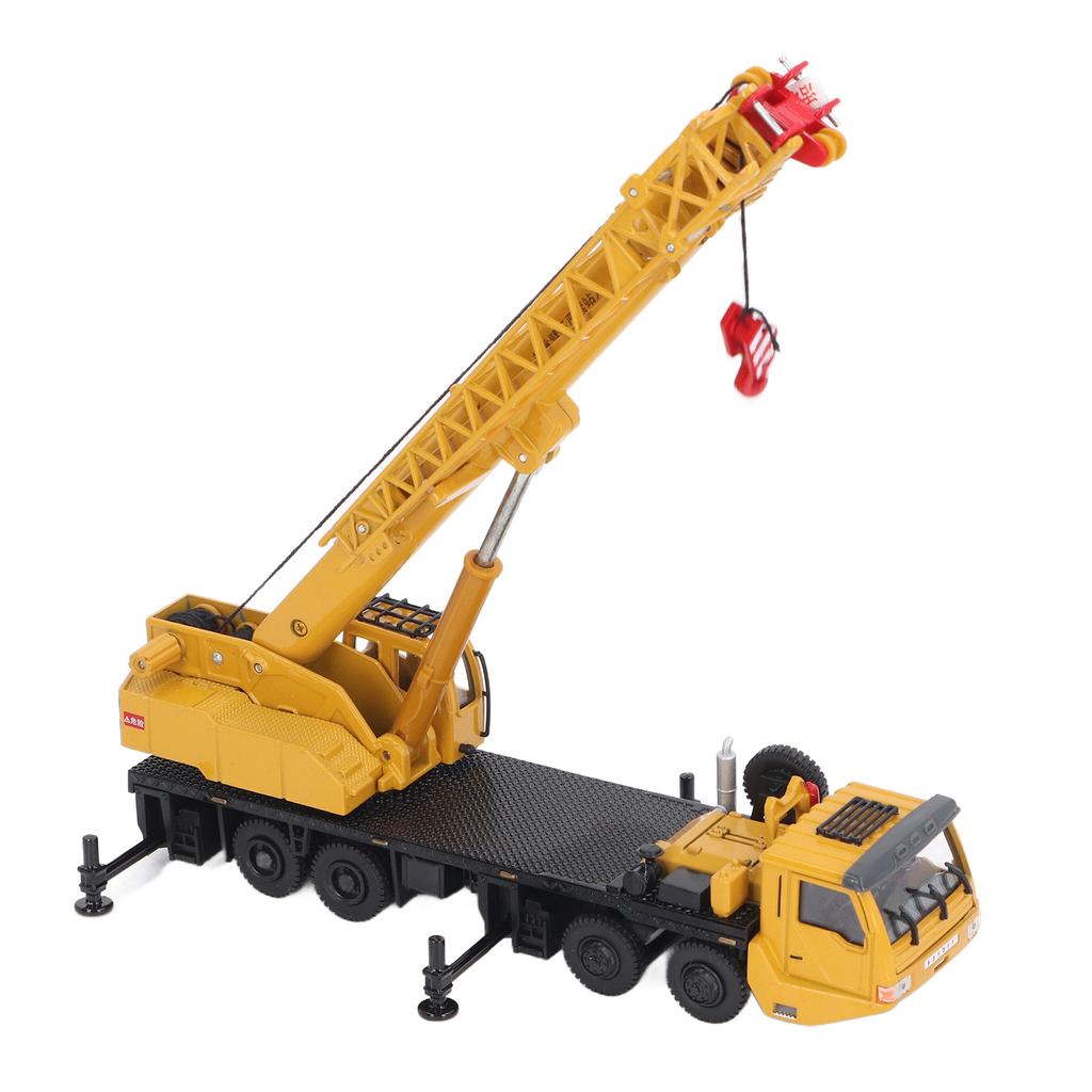 1/50 Scale Crane Truck Toy Fine Details Mobile Crane Truck Construction Vehicles Toys for Kids
