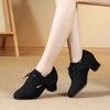 New Square Dance Shoes Soft Sole Soft Surface Latin Dance Shoes Sailor Dance Shoes Outdoor Dance Shoes Women's Middle Help Dance Shoes
