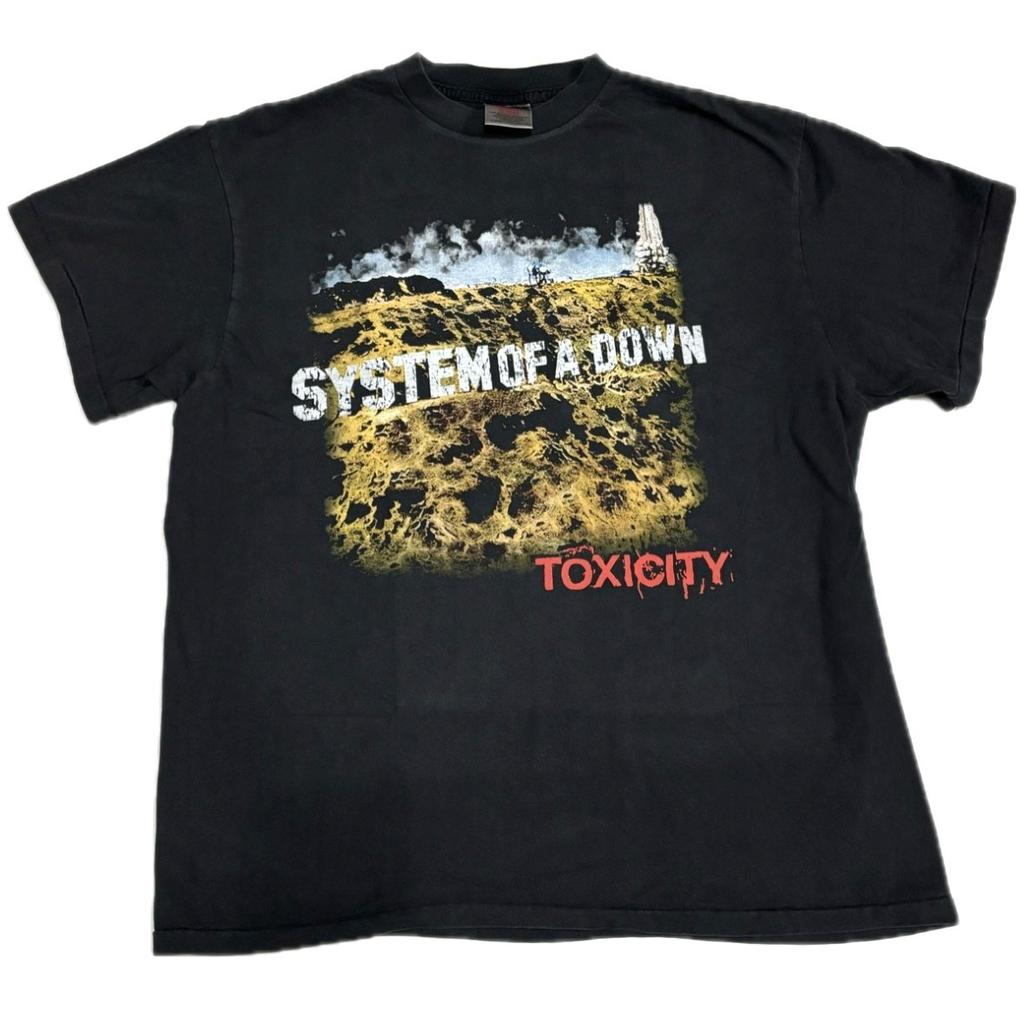 System Of A Down Toxicity 1994 Группа Винтажная Турная XL Однострочный Шов Футболка РЕПРИНТ