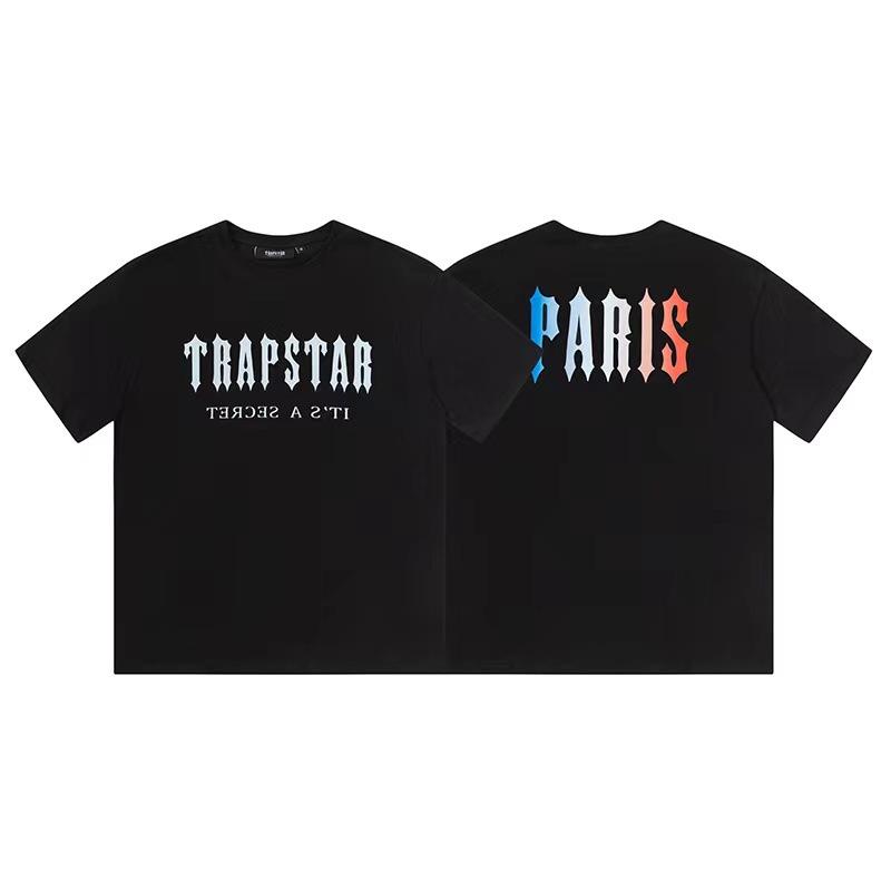 Cross-border new graffiti letter printing European and American street trendy brands loose and versatile casual men's and women's short-sleeved round
