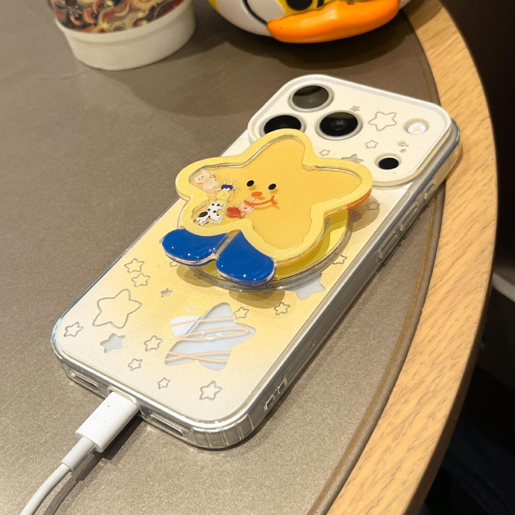 Applicable to iphone17promax smudged stars 16 magnetic attraction 15 bracket 14 advanced sense 14 apple 13 mobile phone case