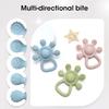 Color Kids 1PCS Cartoon Shape Baby Teether Toy 0-12M Silicone Cute Rattle Chewing Toy BPA Free Sensory Gum Soother Infant Care