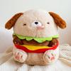 Hamburger Dog Pillow, Cute and Creative Small Dog Doll, Plush Toy Doll, Children's Birthday Gift for Girls