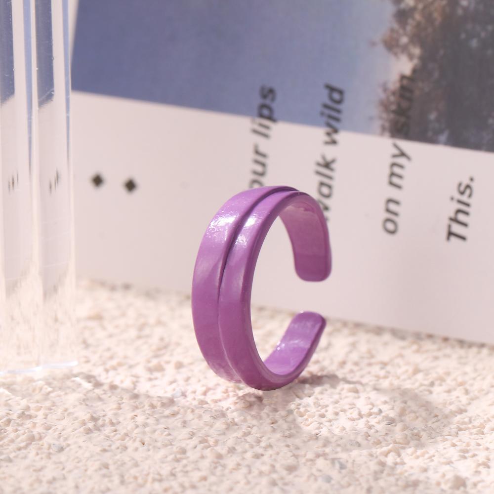 Регулируемое кольцо цвета макарон в стиле ретро, ​​простое модное кольцо, темпераментное женское кольцо в стиле панк, трендовые ювелирные изделия